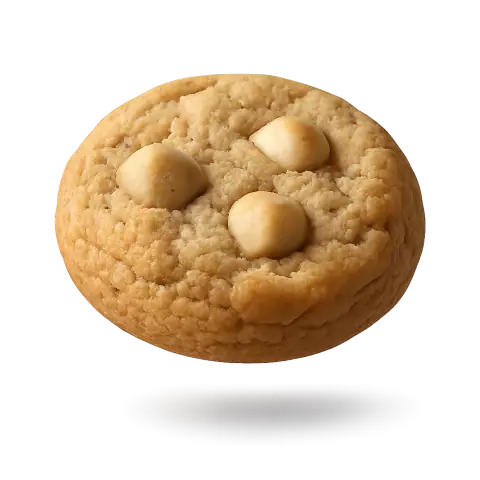 Cookie Choc. Blanc i Macadamia 80 g (cruda, BL)